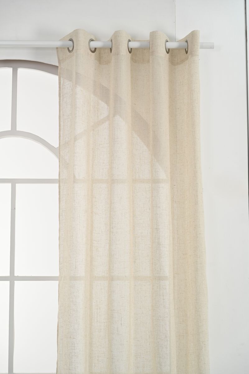 Cortina transparente JAZMIN 140x260cm cor cru