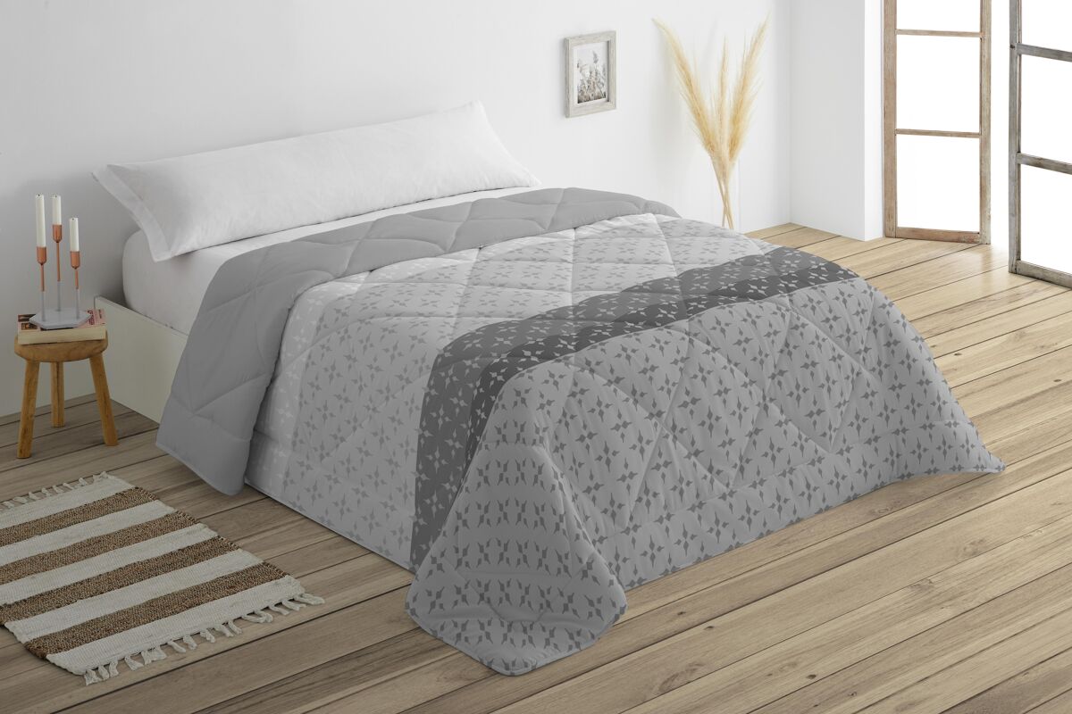 Edredão poliéster CIRO cinza