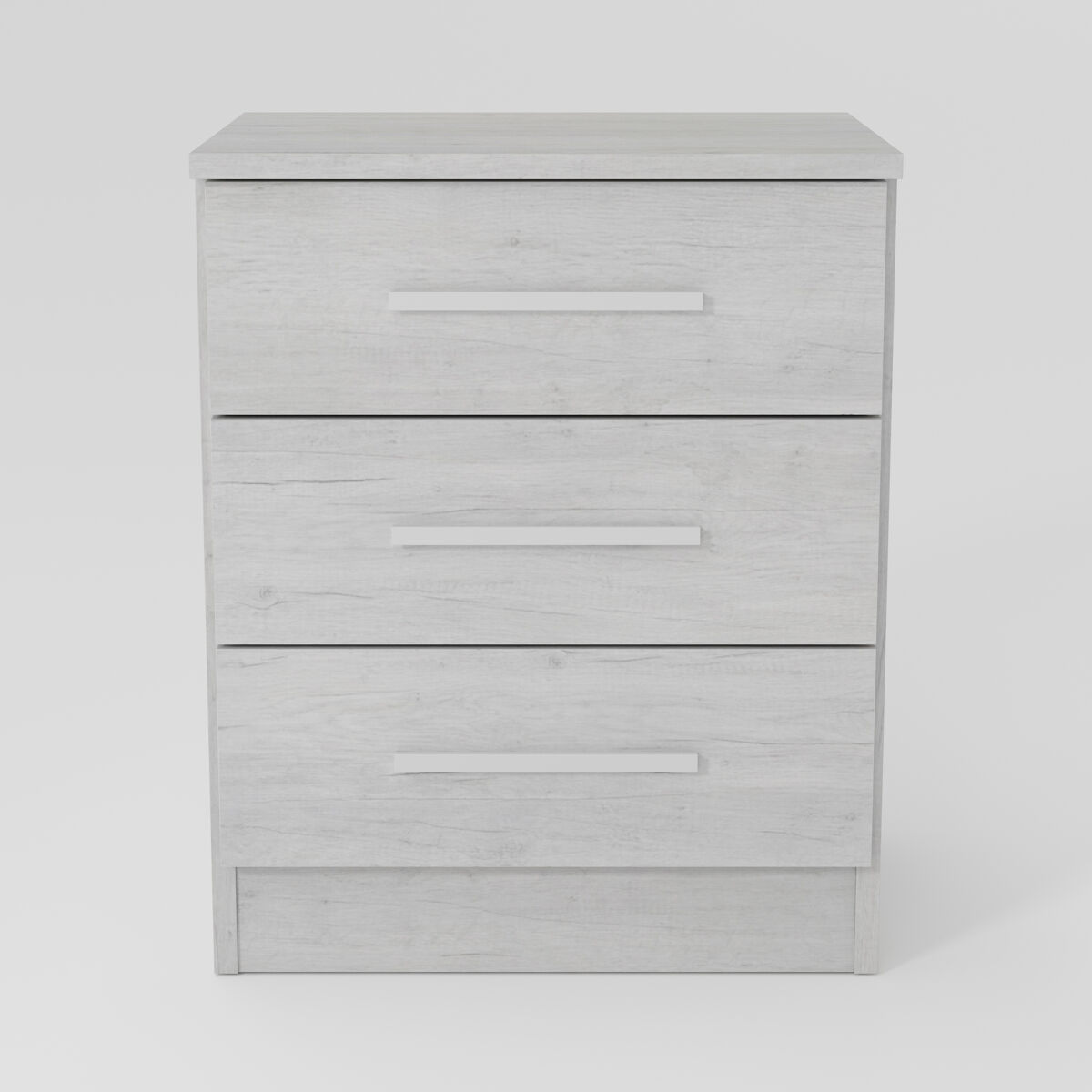 Mesa de cabeceira DREAM 3 gavetas 56x45x36cm Cinza Claro