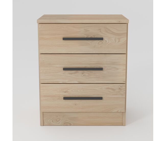 Mesa de cabeceira dream 3 gavetas 56x45x36cm sonoma
