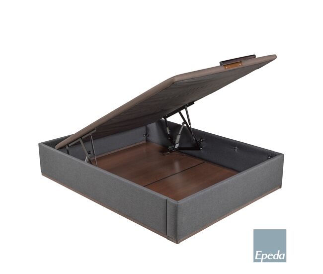 Sommier 1 tampa électrique 140x190 piombo gris nice epeda