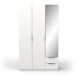 Roupeiro GHOST portas batentes com espelho e 2 gavetas Roupeiro GHOST portas batentes com espelho e 2 gavetas Branco