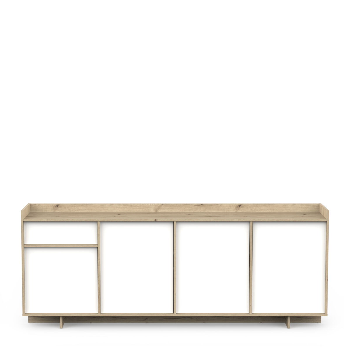 Aparador com portas e gaveta CLAP carvalho e branco