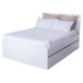 Cama nido branca ALPHA 140x190cm 2 gavetas 1 gaveta Cama nido branca ALPHA 140x190cm 2 gavetas 1 gaveta Branco