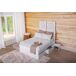 Cama nido branca ALPHA 140x190cm 2 gavetas 1 gaveta Cama nido branca ALPHA 140x190cm 2 gavetas 1 gaveta Branco