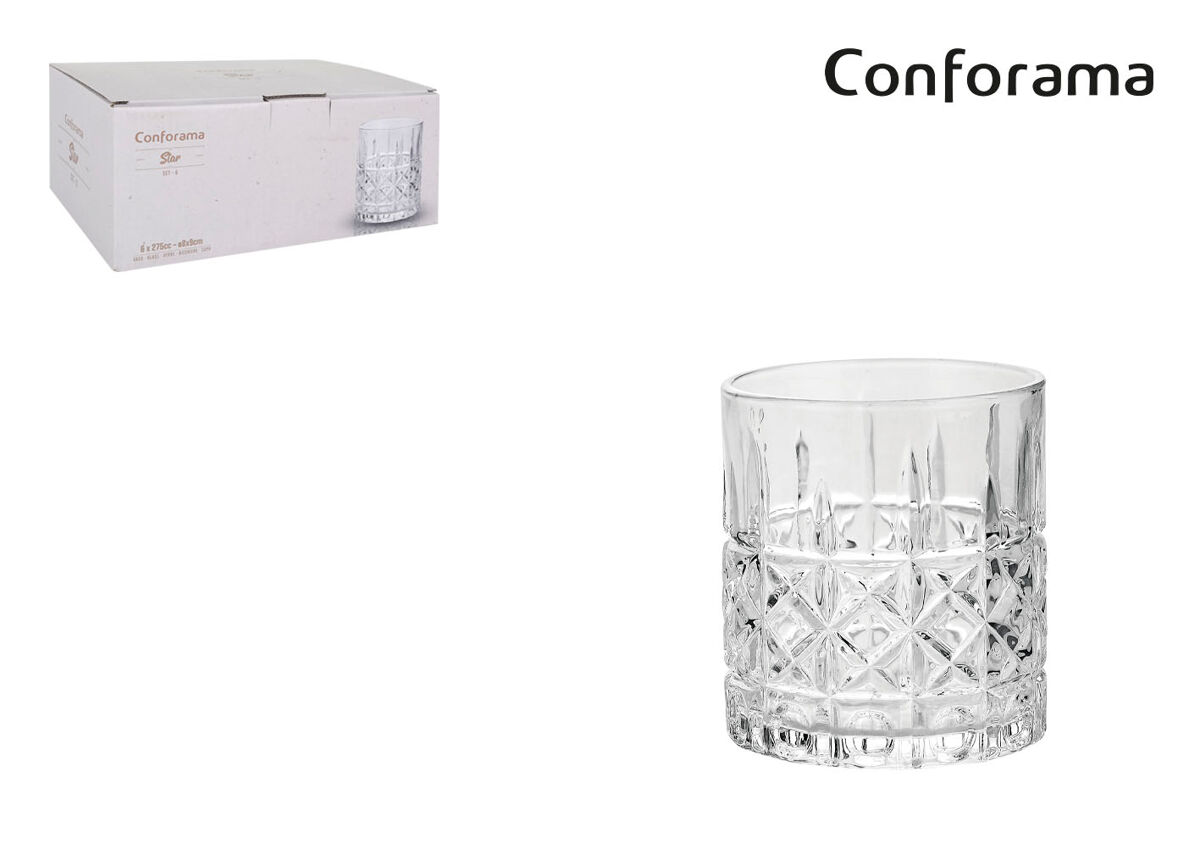 Conjunto de copos TRIPLEX 6 peças 0,275 litros marca CONFORAMA