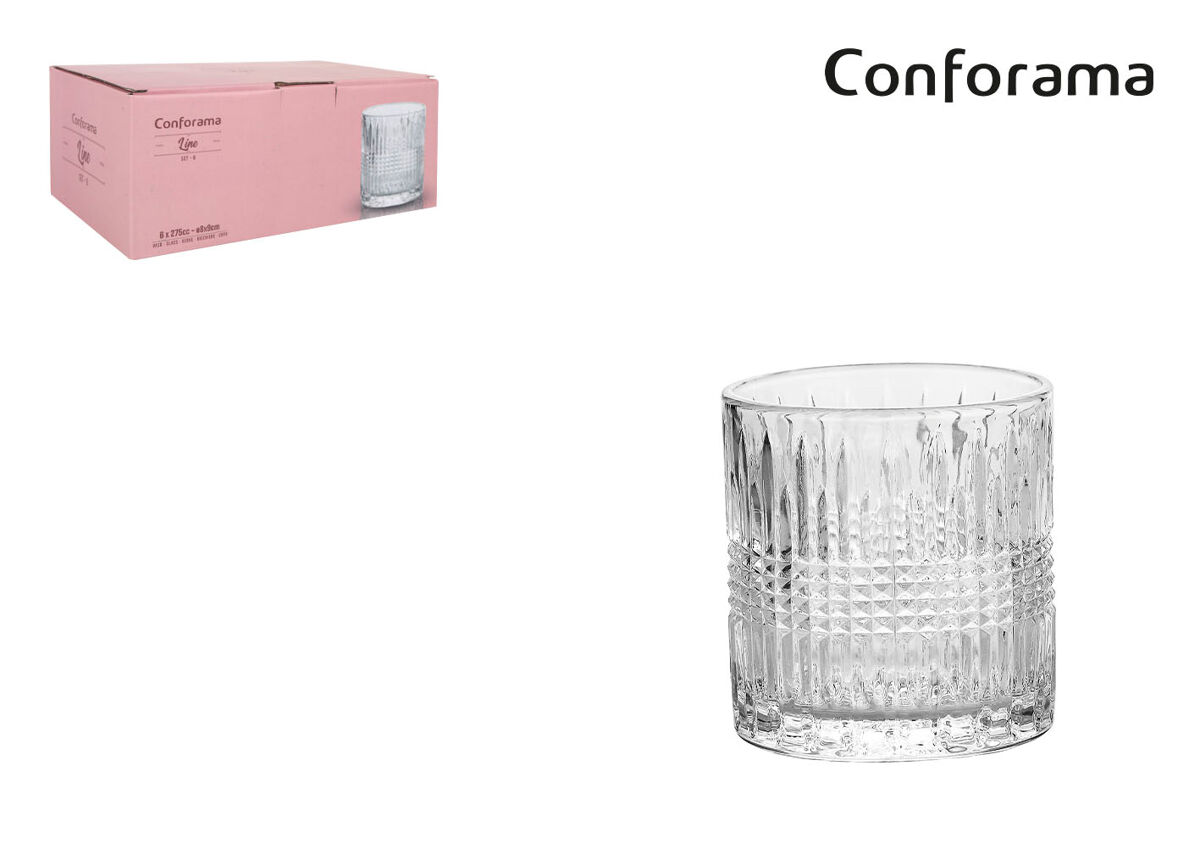 Conjunto de copos LINE 6 peças 0,275 litros marca CONFORAMA