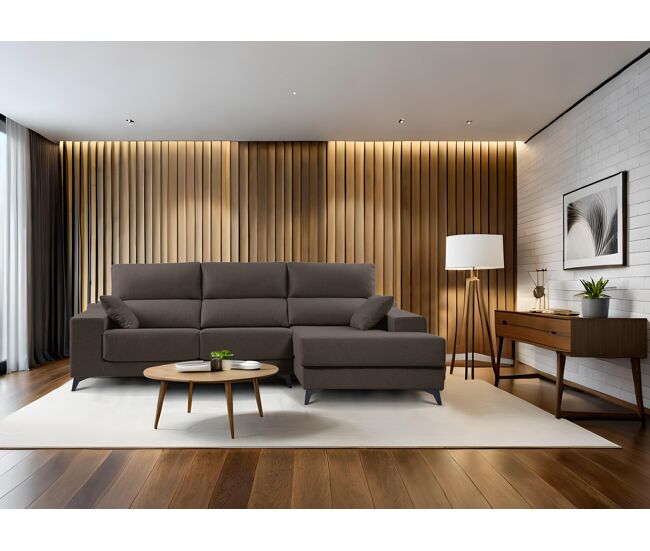 Chaise longue m com arca noelia dereita 4 lugares chocolate