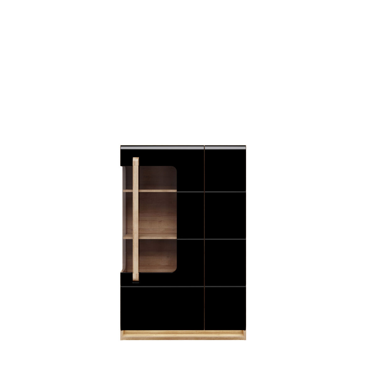 Conforama Vitrine De 1 Porta E 2 Gavetas E Carvalho Montreal Preto