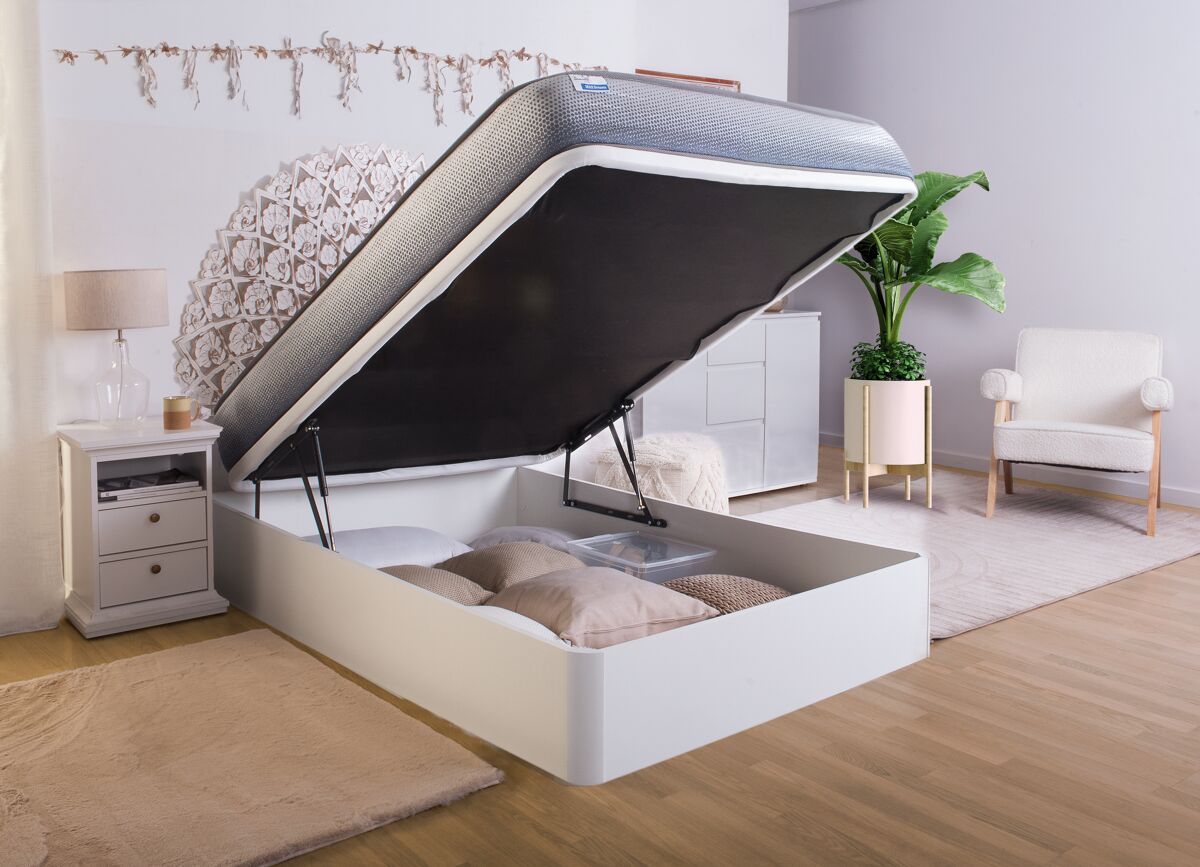 Sommier de madeira 160x200cm Woodspace Y9 branco SOMNALIS