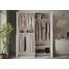 Conjunto de quarto completo NAPOLI armário com espelho Conjunto de quarto completo NAPOLI armário com espelho Branco