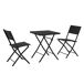 Set de jardim com mesa e 2 cadeiras KORA cinzento Set de jardim com mesa e 2 cadeiras KORA cinzento Cinza