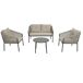 Set de jardim MIKA sofá 2 lugares, 2 poltronas e mesa de centro Set de jardim MIKA sofá 2 lugares, 2 poltronas e mesa de centro Bege