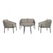 Set de jardim MIKA sofá 2 lugares, 2 poltronas e mesa de centro Set de jardim MIKA sofá 2 lugares, 2 poltronas e mesa de centro Bege