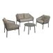 Set de jardim MIKA sofá 2 lugares, 2 poltronas e mesa de centro Set de jardim MIKA sofá 2 lugares, 2 poltronas e mesa de centro Bege