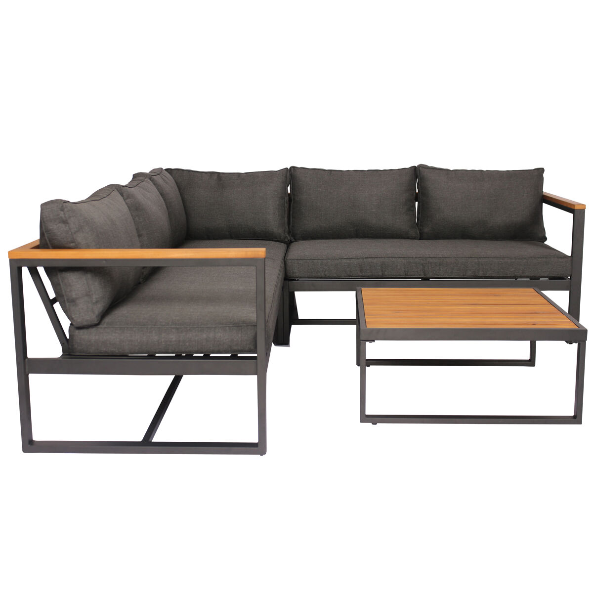 Set de jardim BRISA cor cinza e carvalho