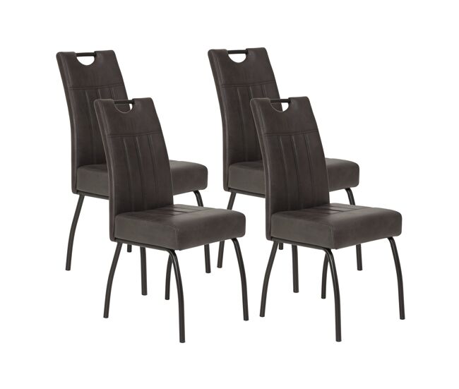 Conjunto de 4 cadeiras beate cor antracite