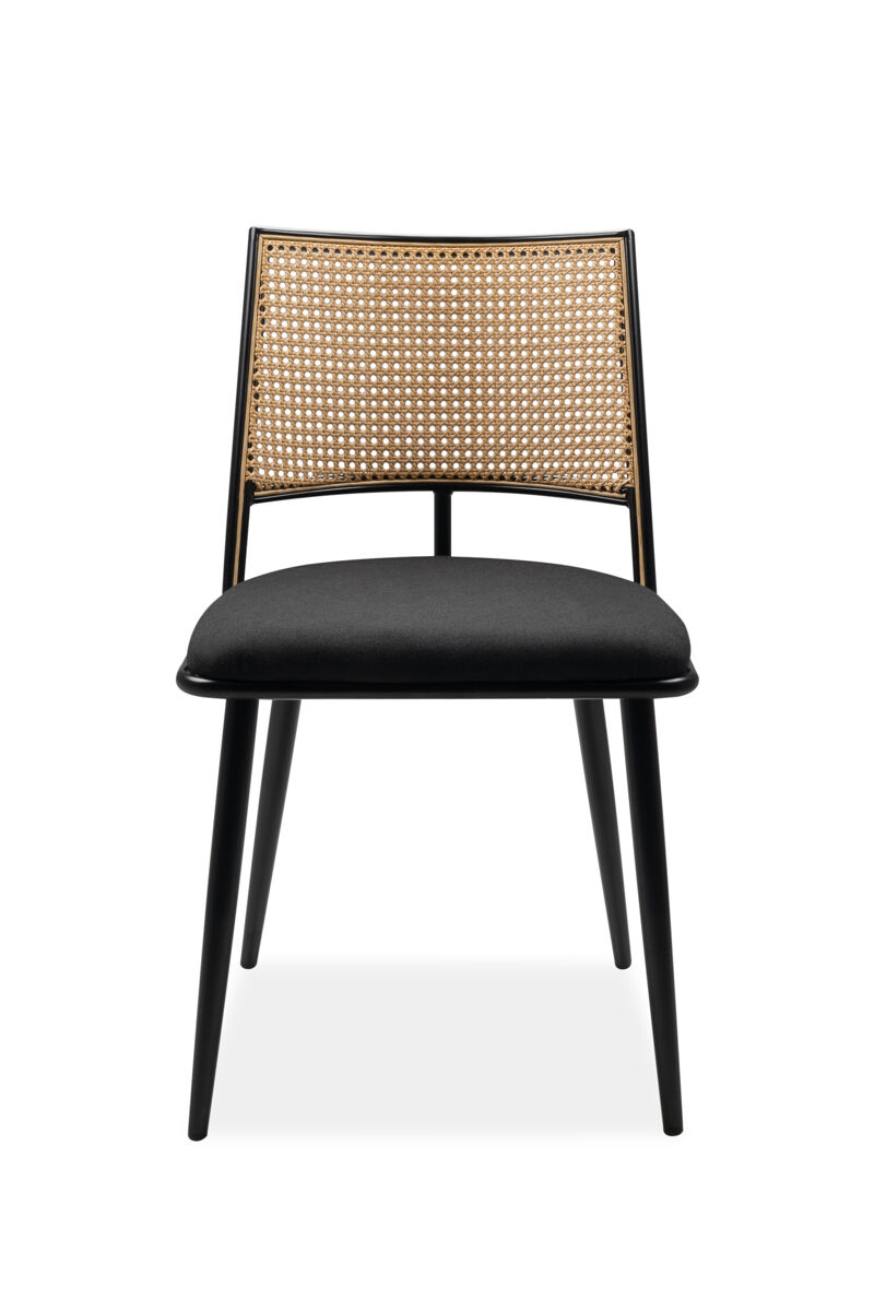 Conjunto de 4 cadeiras de jantar LUIGI cor preto