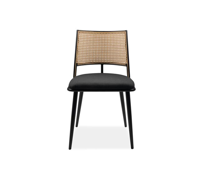 Conjunto de 4 cadeiras de jantar luigi cor preto