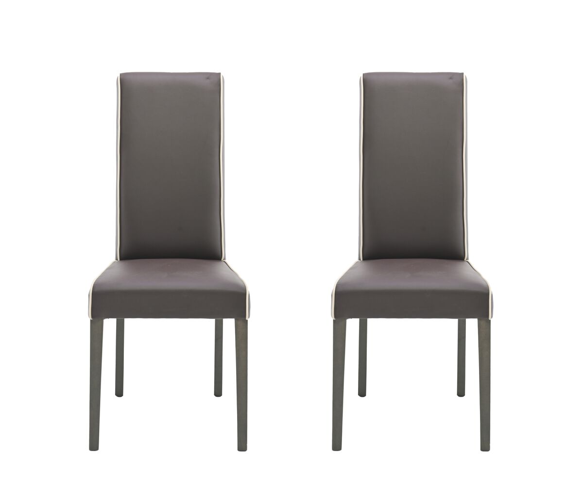 Conjunto de 2 cadeiras de jantar VERONA cor chocolate