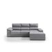 Chaise longue dereita com arrumação RUBIK Chaise longue dereita com arrumação RUBIK Cinza