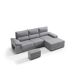 Chaise longue dereita com arrumação RUBIK Chaise longue dereita com arrumação RUBIK Cinza