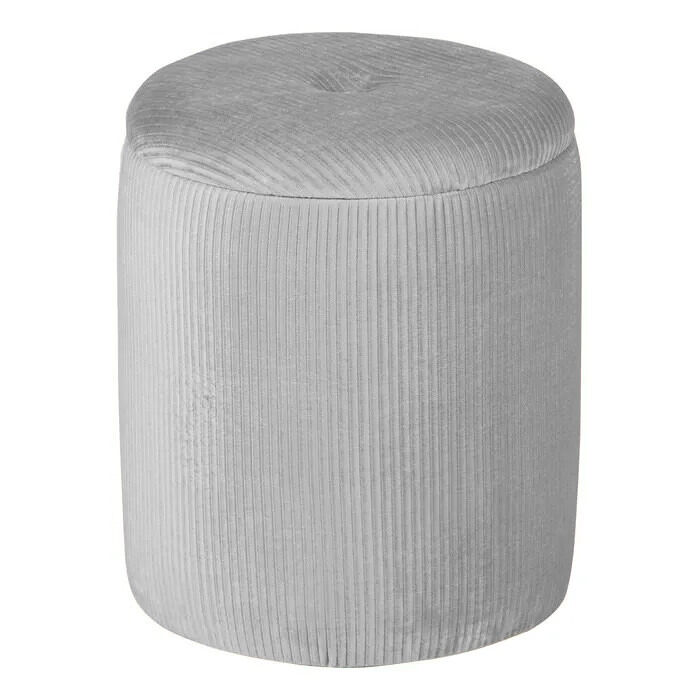 Puff redondo STYLE 40x35cm cor cinza 