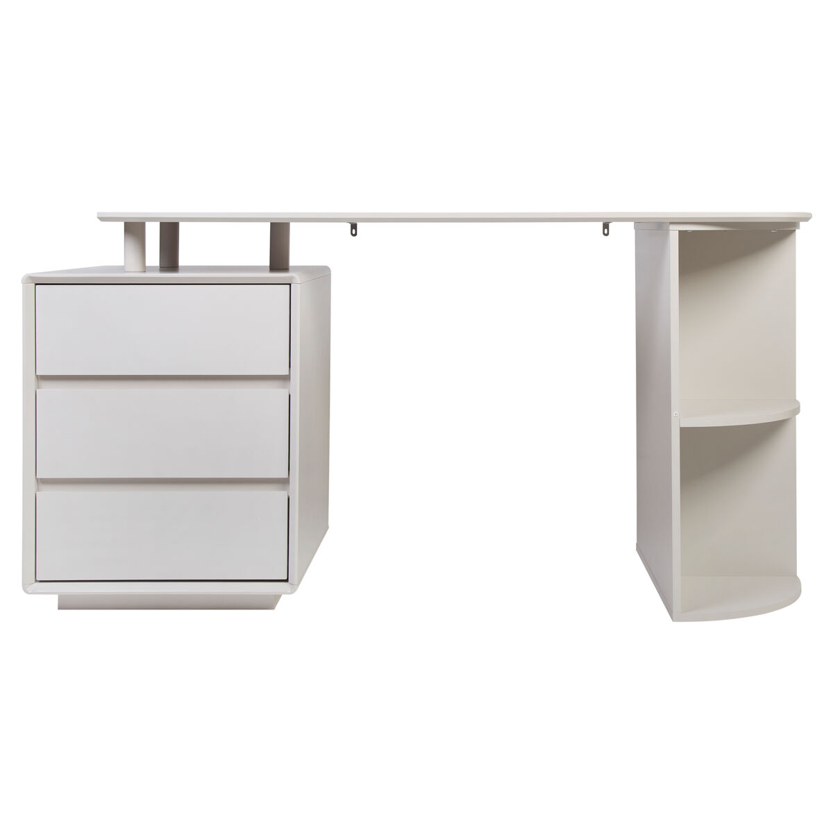 Secretária de escritório PIPER cor bege 3 gavetas