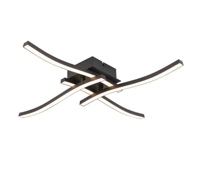Plafon bianca led 4 luzes 24w 9,5x52x52cm marca conforama - conforama