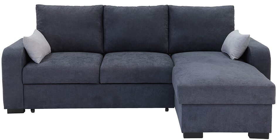 Chaise longue com cama BROADWAY reversível 3 lugares cinza escuro