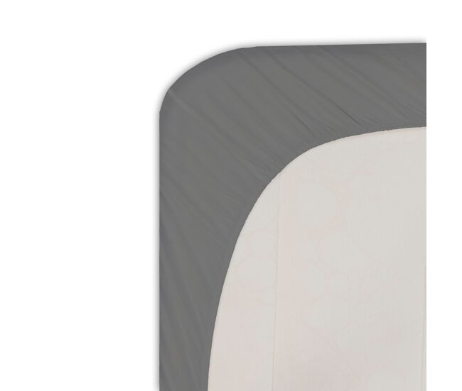 Lençol de baixo silk em microfibra 150cm cor antracite