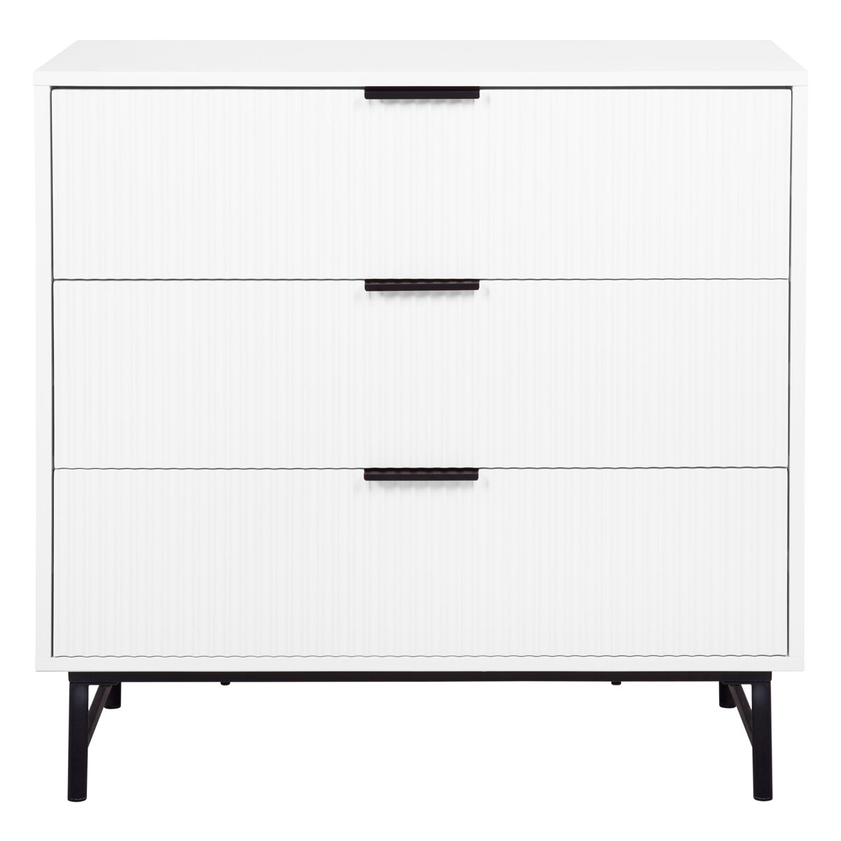 Cómoda YLVA 3 gavetas cor branco