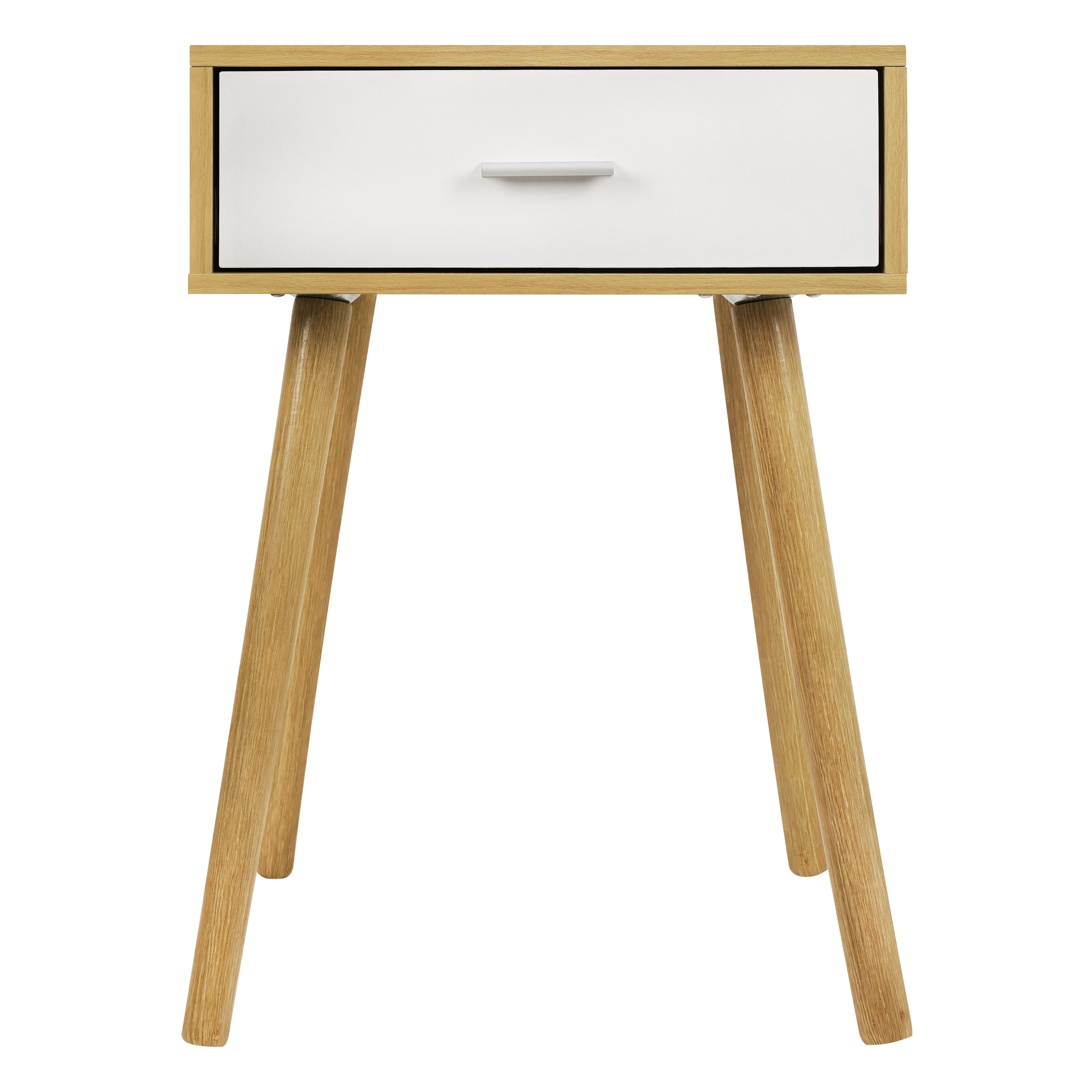 Mesa de cabeceira ARCADIA 57x40x40cm carvalho e branco