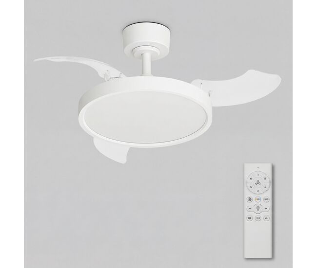 Ventoinha de teto julia s retrátil led com motor dc