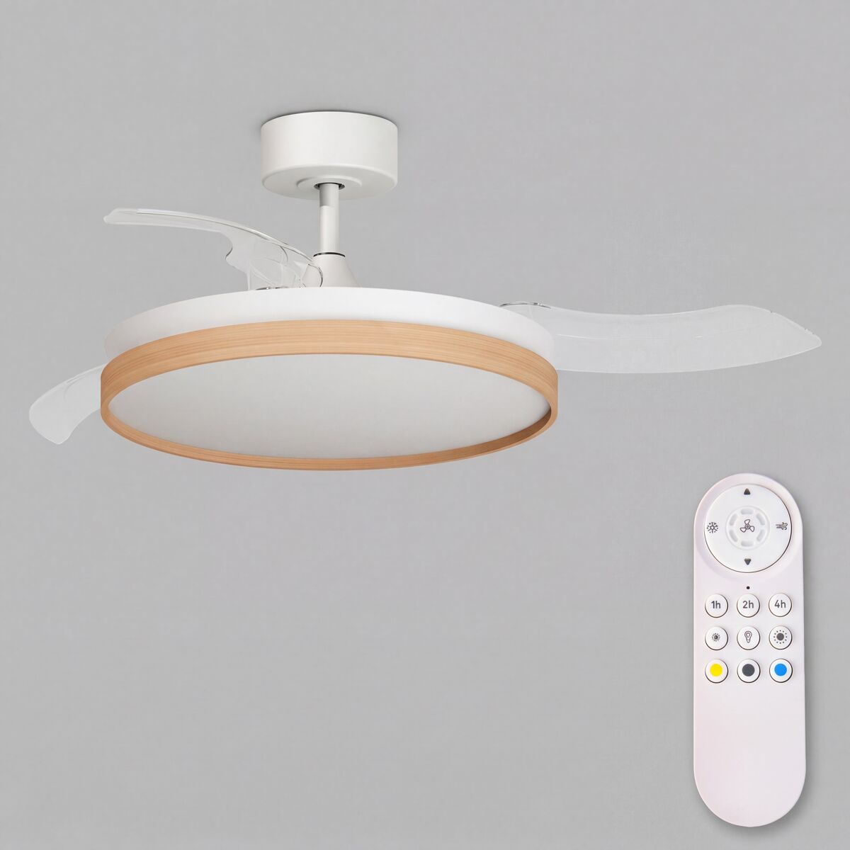 Ventoinha de teto ANKOR retrátil LED com motor DC