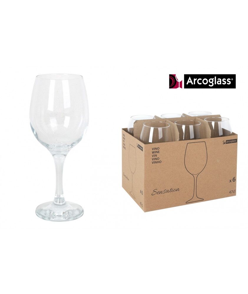 Conjunto de 6 copos de vinho SENSATION 47cl transparentes