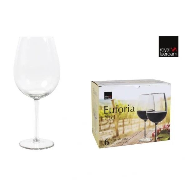 Conjunto de 6 copos de vinho XXL EUFORIA 73cl transparentes XXL