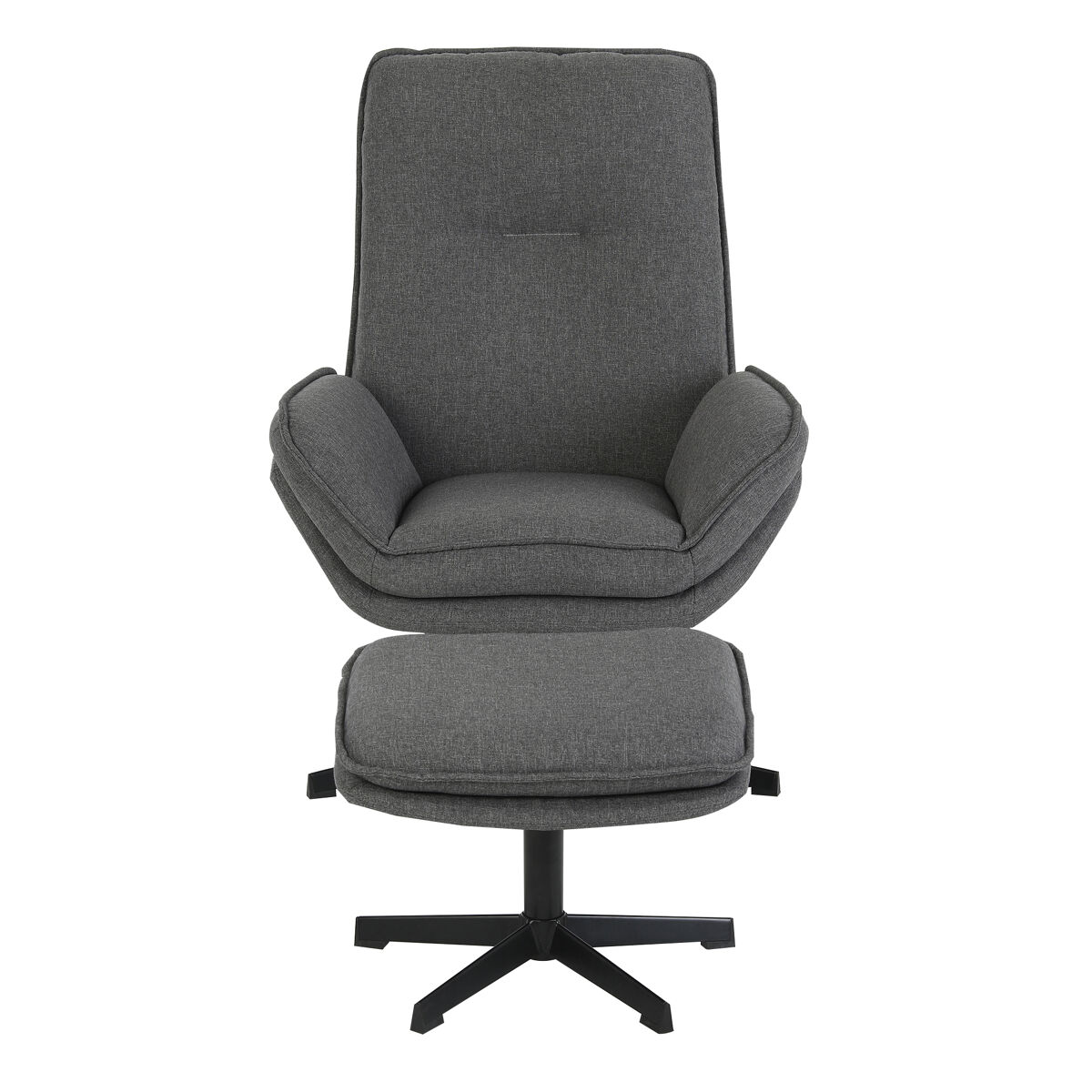 Cadeirão decorativo giratório SARA cinza