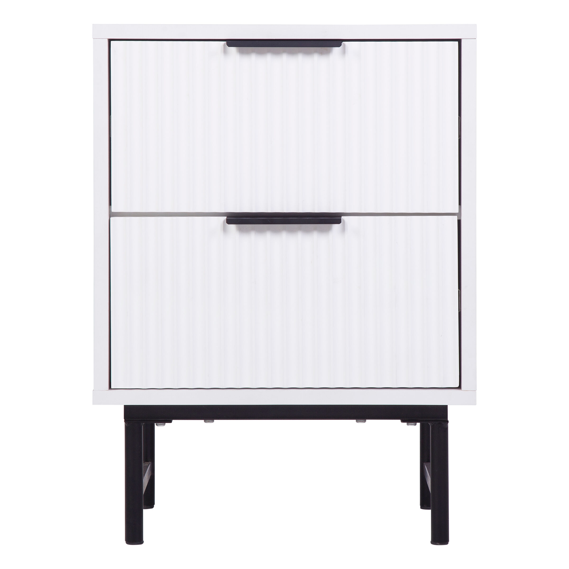 Mesa de cabeceira YLVA com 2 gavetas branca