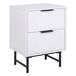 Mesa de cabeceira YLVA com 2 gavetas branca Mesa de cabeceira YLVA com 2 gavetas branca Branco