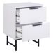 Mesa de cabeceira YLVA com 2 gavetas branca Mesa de cabeceira YLVA com 2 gavetas branca Branco
