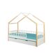 Cama nido de madeira maciça WOOD 90x190cm em branco natural Cama nido de madeira maciça WOOD 90x190cm em branco natural Branco/ Madeira