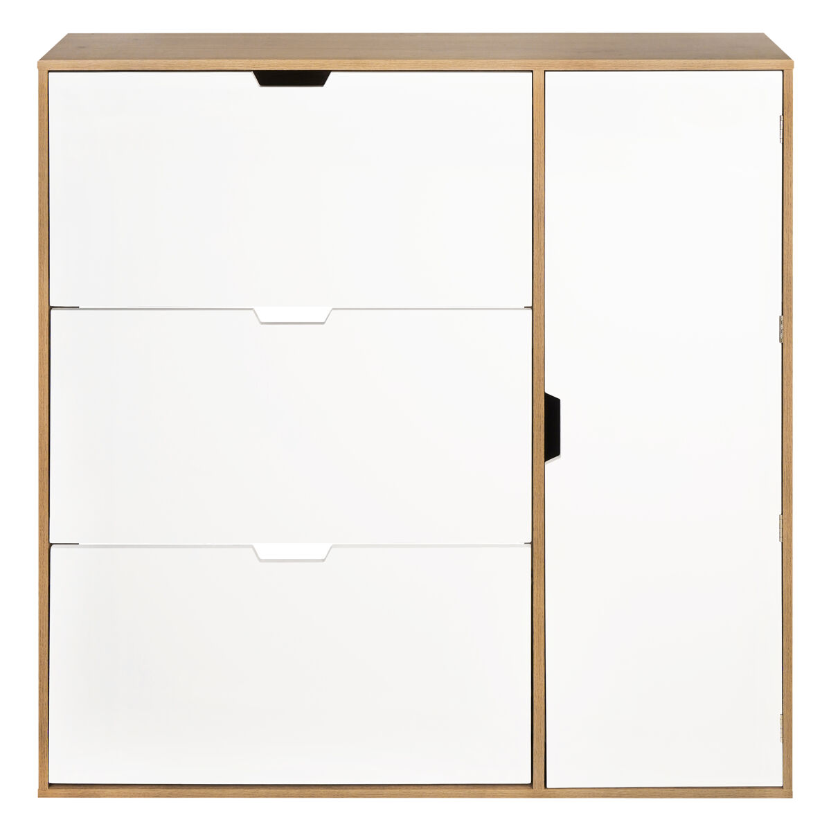 Sapateira MONTBLANC 112x105x23,5cm carvalho e cor branca