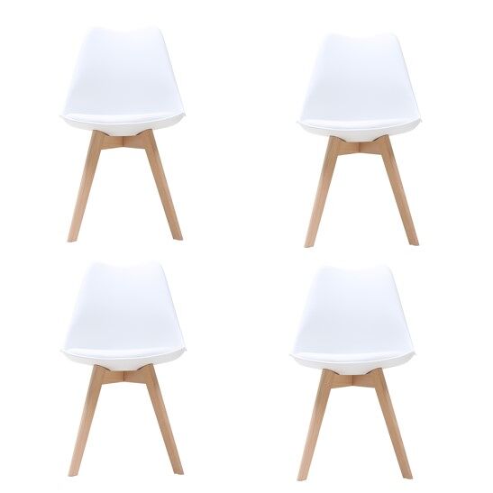 Conjunto de 4 cadeiras de cozinha YESSI 