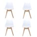 Conjunto de 4 cadeiras de cozinha YESSI Conjunto de 4 cadeiras de cozinha YESSI Branco