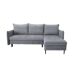 Chaise longue com cama RUDY reversível 3 lugares cinza escuro Chaise longue com cama RUDY reversível 3 lugares cinza escuro Cinza Escuro