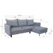 Chaise longue com cama RUDY reversível 3 lugares cinza escuro Chaise longue com cama RUDY reversível 3 lugares cinza escuro Cinza Escuro
