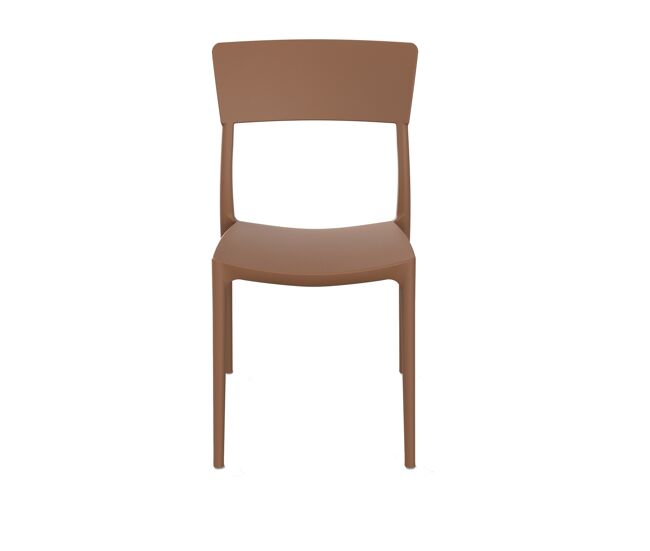 Cadeira de cozinha cor terracota zen
