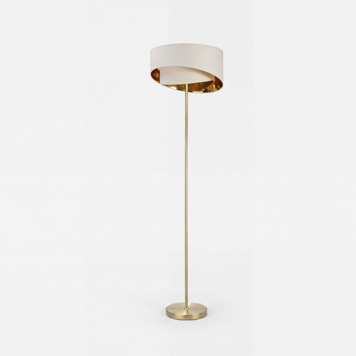 Candeeiro de pé hakura ii 151cm bege e dourado marca conforama - conforama