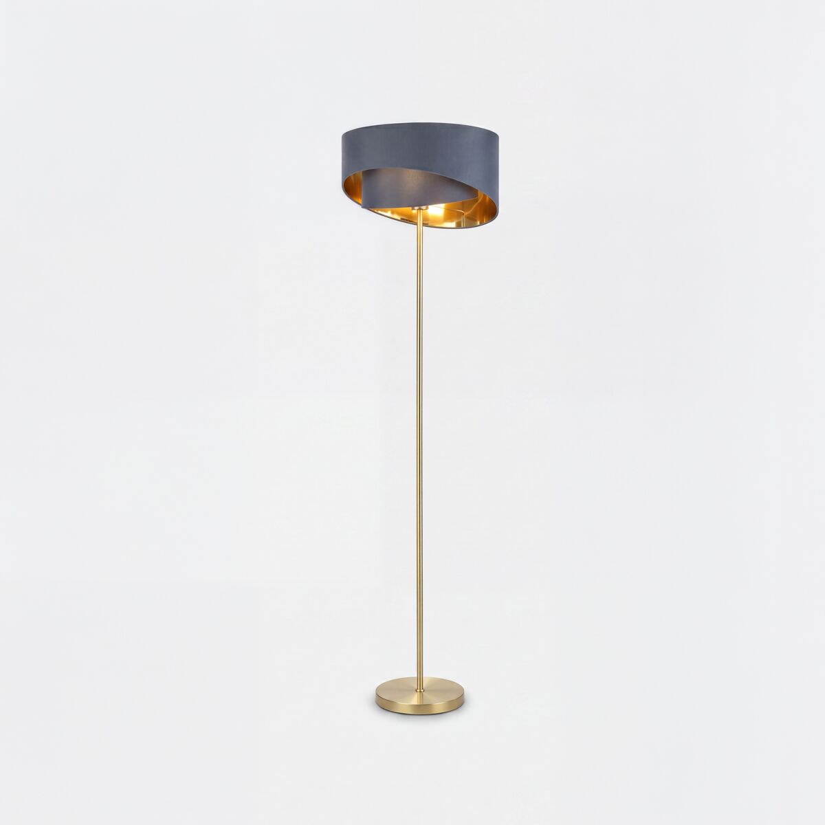 Candeeiro de pé hakura ii 151cm cinza e dourado marca conforama - conforama